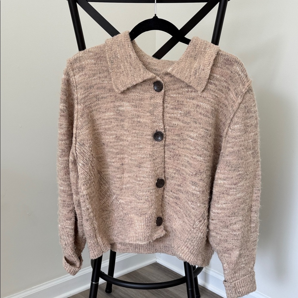 Universal Thread Tan Button-Up Cardigan